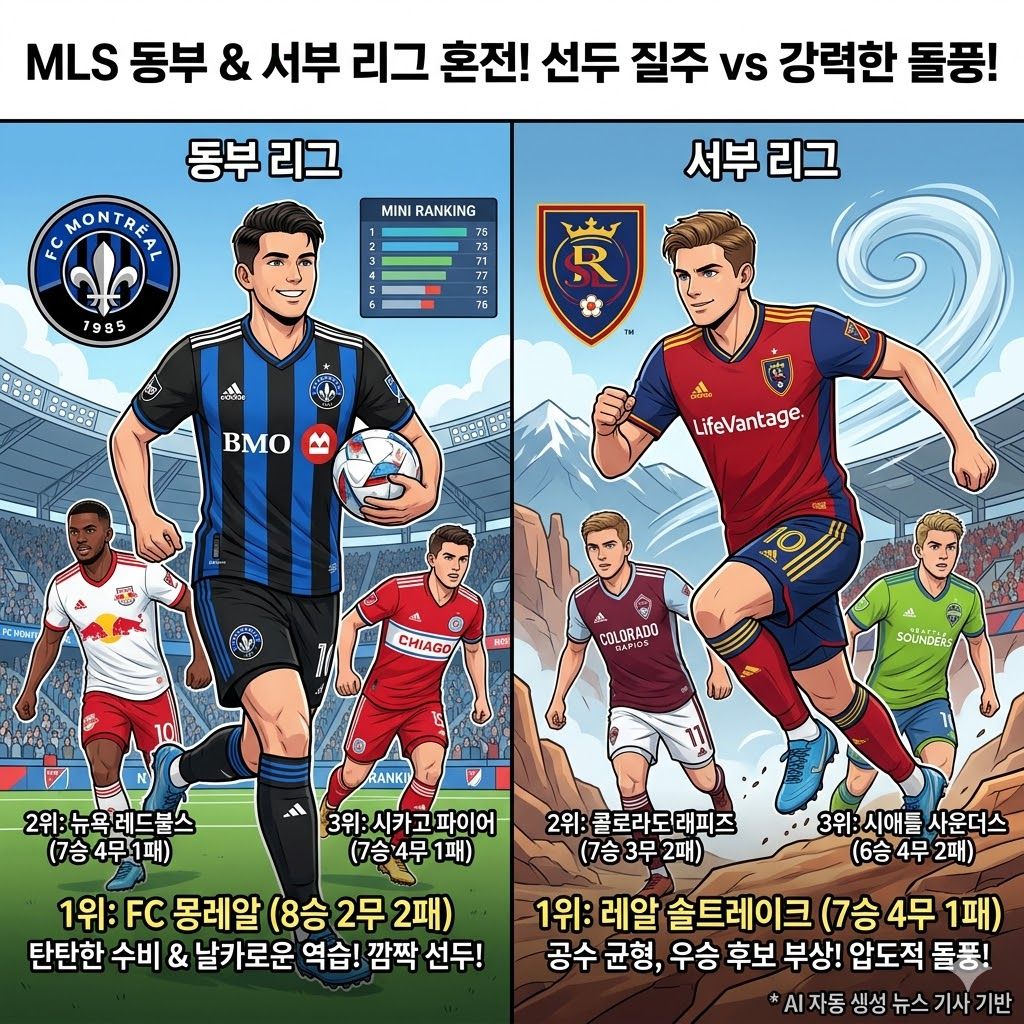 미국 MLS 동부 FC 몽레알 선두 질주미국 MLS 서부 레